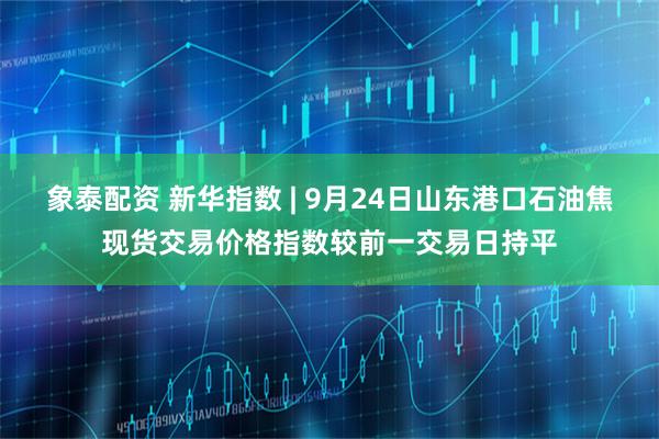象泰配资 新华指数 | 9月24日山东港口石油焦现货交易价格指数较前一交易日持平